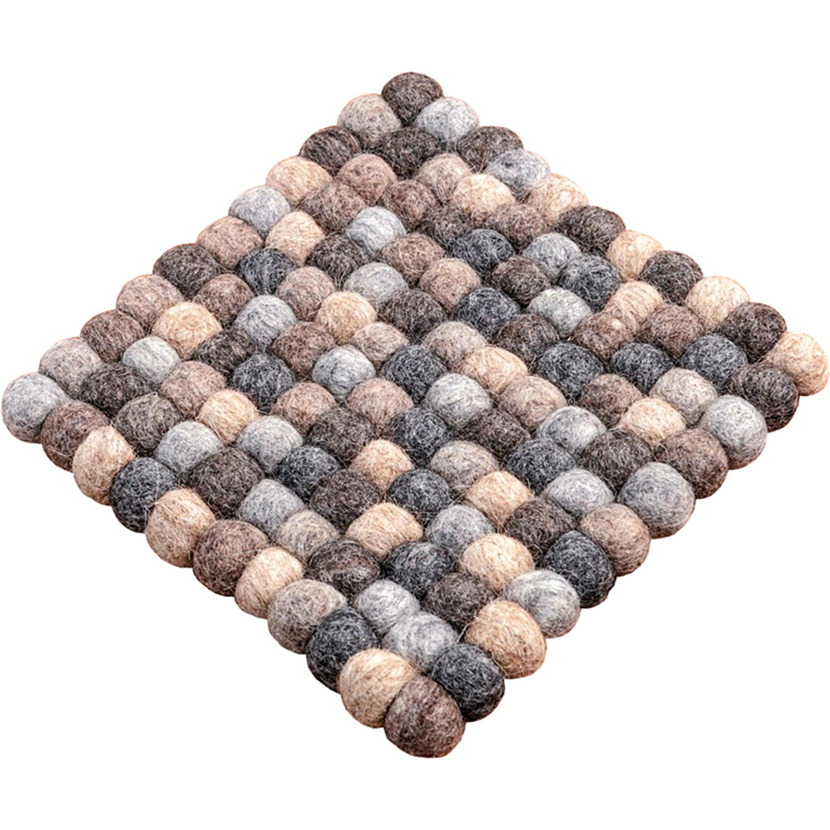 No Name, Untersetzer, Untersetzer naturtöne 20x20cm (1 x, Pfannenuntersetzer)