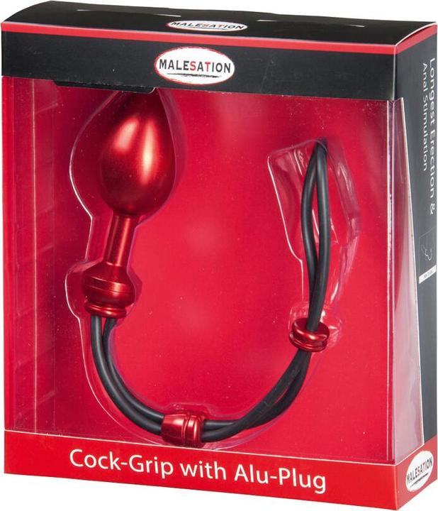 Image du produit Malesation Cock-Grip avec plug en aluminium grand, rouge