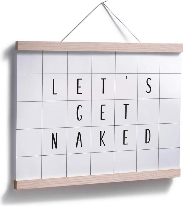 Produktbild Trenddeko mit Raster - Let's get naked (40 x 30 cm)