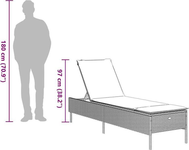 Produktbild vidaXL Sonnenliege (198 cm)