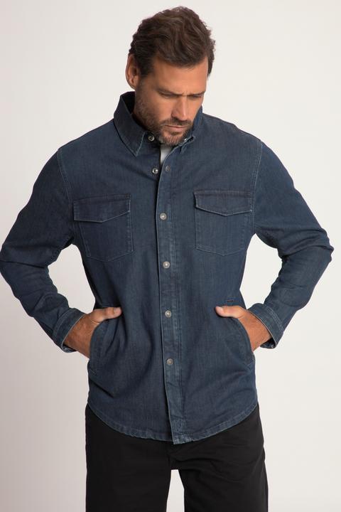 Produktbild JP1880 Jeansjacke, verdeckter Zipper, Brusttaschen (4XL)