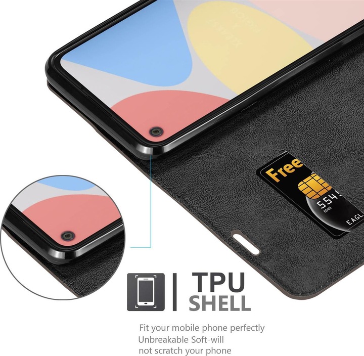 Actual product image Cadorabo Book Invisible Magnet Cover (Google Pixel 4a)