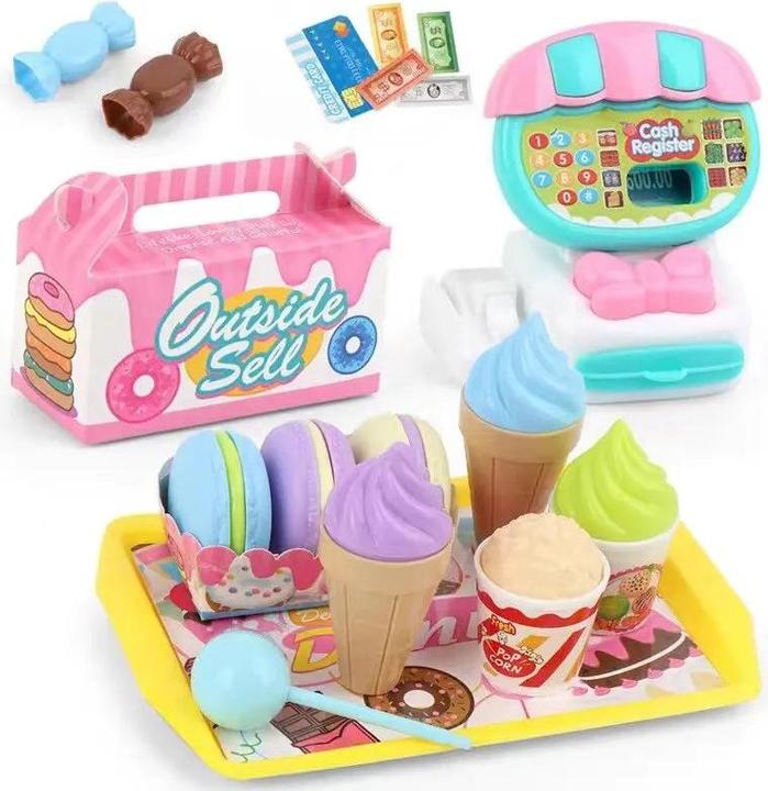 Produktbild Activity Board Kinderspielzeug Kindergarten Puppen Spielhaus Puzzle Dessert Eiscreme Set