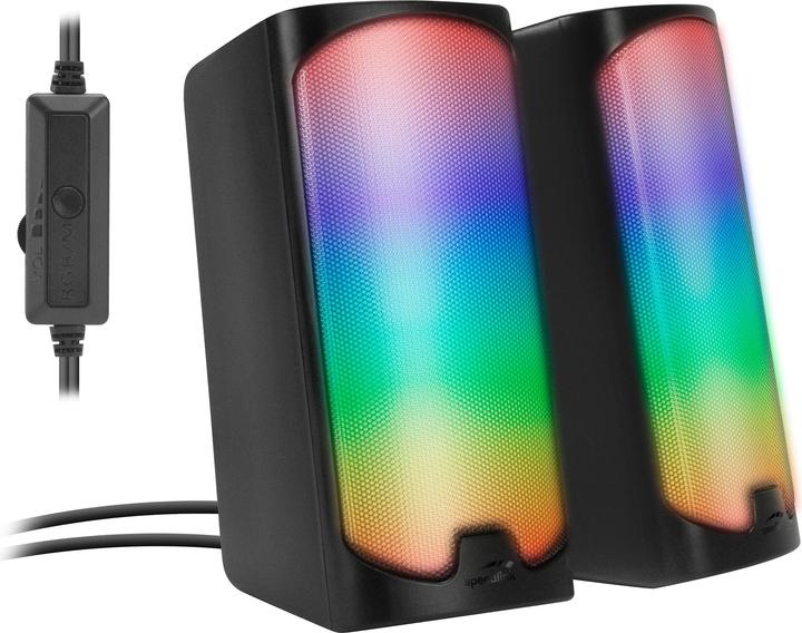 Actual product image Speedlink TONOS RGB Gaming Stereo Speaker, black