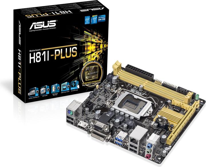 Produktbild ASUS H110I-Plus S1151 H110 MITX (LGA 1151, Intel H110, Mini-ITX)
