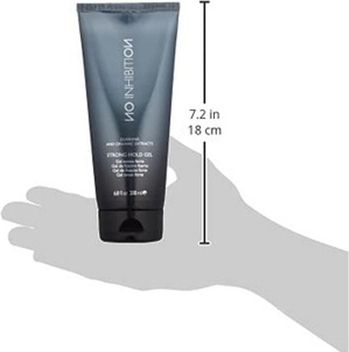 Actual product image No Inhibition Strong Hold Gel 6.8 floz 200ml (Hair gel, 200 ml)