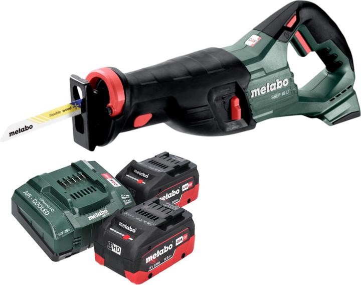 Produktbild Metabo SSEP 18 LT Akku Säbelsäge 18 V 32 mm + 2x LiHD Akku 8,0 Ah + Ladegerät