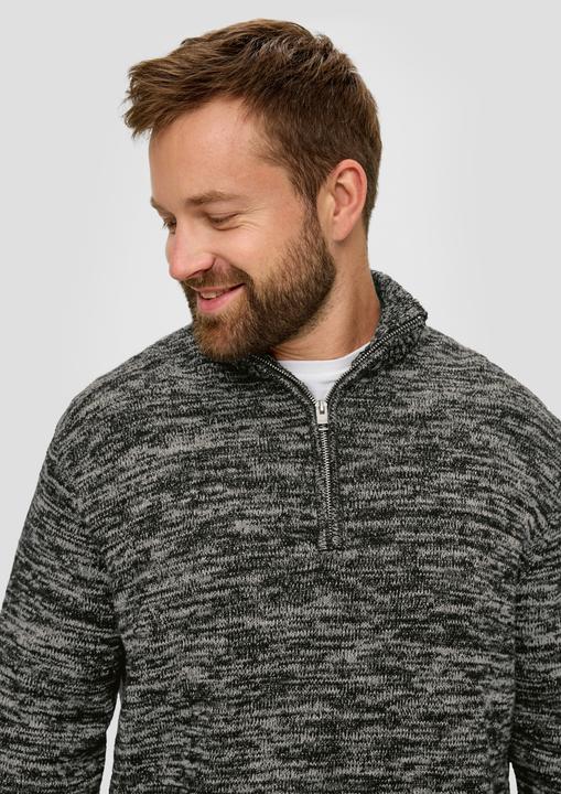 Produktbild s.Oliver Strickpullover Troyer-Pullover aus Moulinegarn (3XL)