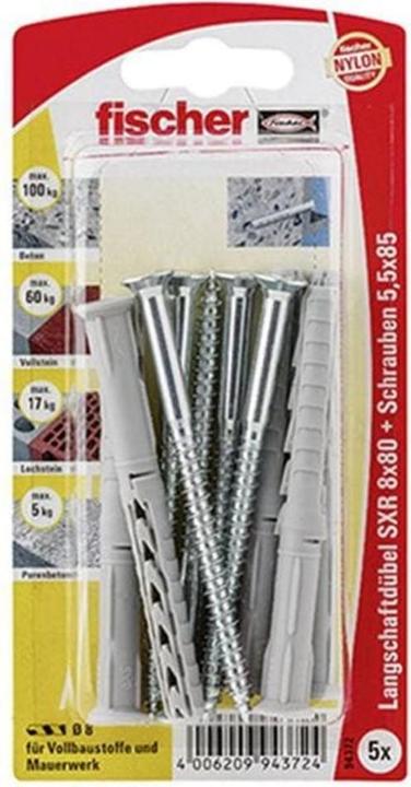 Image du produit Fischer 94642 Rahdü Schr SXR 8X80 Z NV (5 pcs)