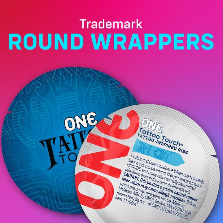 Actual product image One Tattoo Touch - Pattern embossed condoms from (12 pcs.)