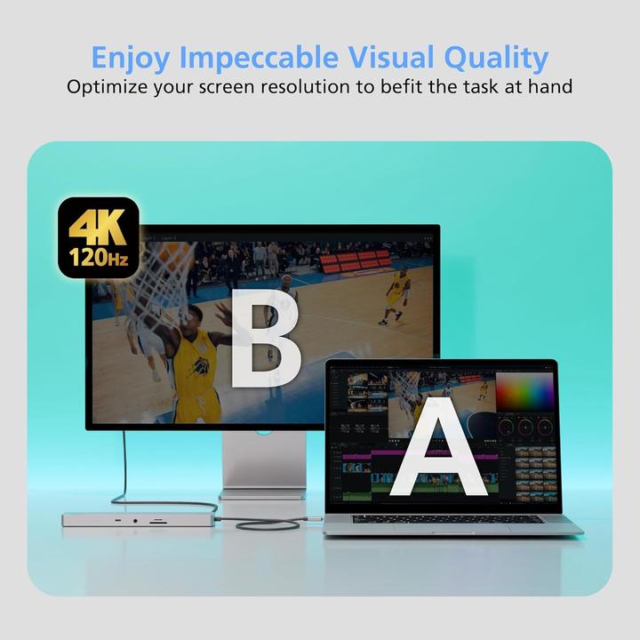 Produktbild Aten USB-C Multiport Dock 4K Dual Display (USB-C, 11 Ports)