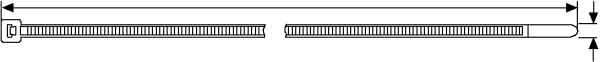 Immagine prodotto HellermannTyton HELLERMANN fascette 150x3.5 UB150B-N-PA66-NA-C1 TY-ITS naturale 138-00045 (Fascette in plastica, 150 mm, 100 pz.)