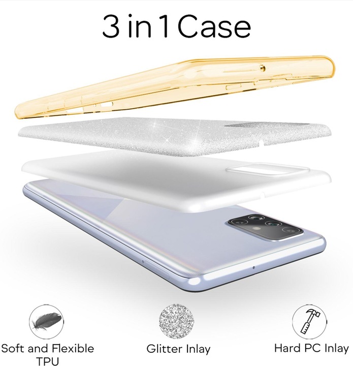 Produktbild Nalia Glitzer Hülle (Samsung Galaxy A71)