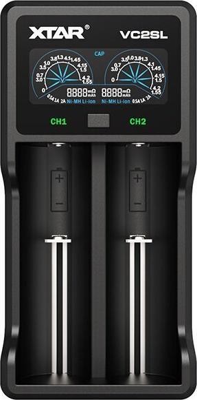 Actual product image Xtar VC2SL Batterieladegerät für Batterien Li-Ion / Ni-MH / Ni-CD 18650 (1 pcs., A, C, D, AAAA, AAA, AA, Chargers without battery)