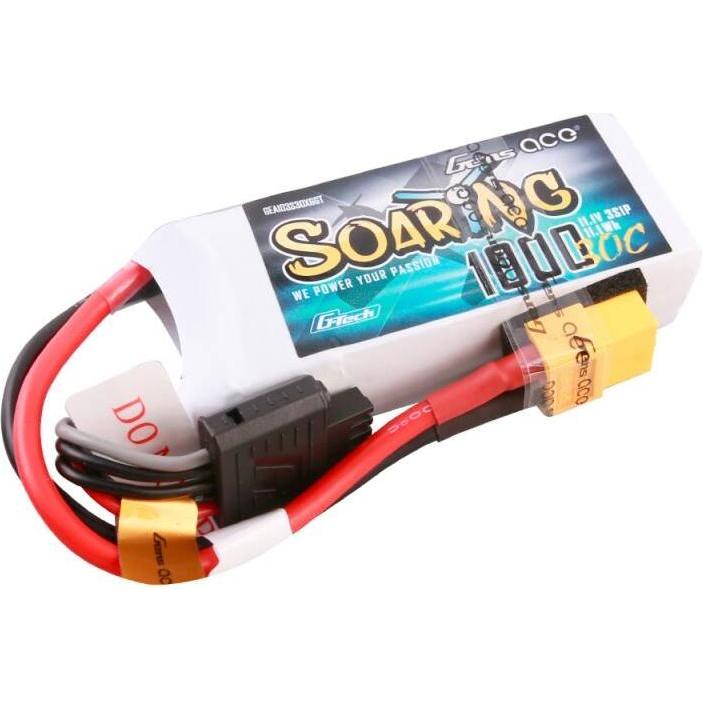 Gens Ace G-Tech Soaring 1000mAh 11.1V 30C 3S1P Lipo Battery (11.10 V, 1000 mAh)
