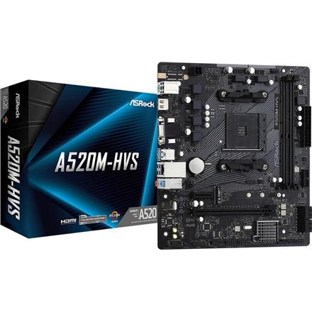 Image du produit AsRock A520M-HVS (AM4, AMD A520, mATX)
