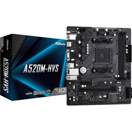 Produktbild AsRock A520M-HVS (AM4, AMD A520, mATX)