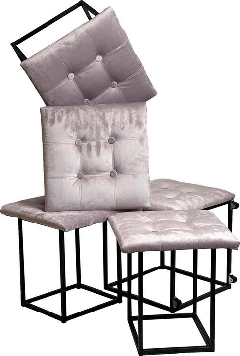 Produktbild Go Gift Puff-Transformer 5in1 - 5 Hocker in 1 Pouffe Pulver rosa Samt 2269