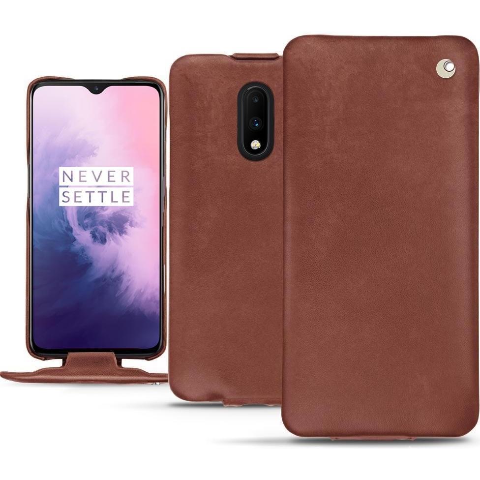 Thumbnail - Noreve Lederschutzhülle vertikal (OnePlus 7), Smartphone Hülle, Rot