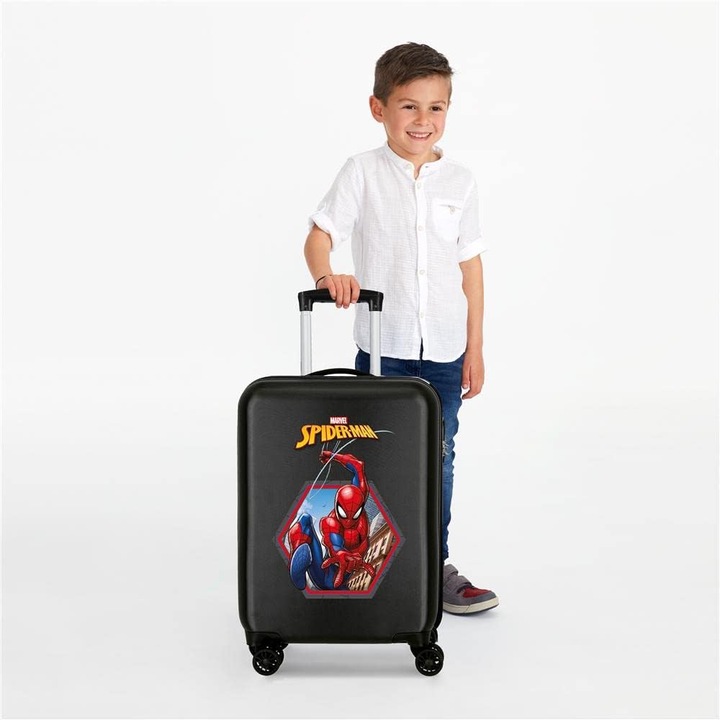 Actual product image Hard Shell Carry Case, 55 cm Spiderman Geo Black (34 l, Hand luggage (up to 50 litres))
