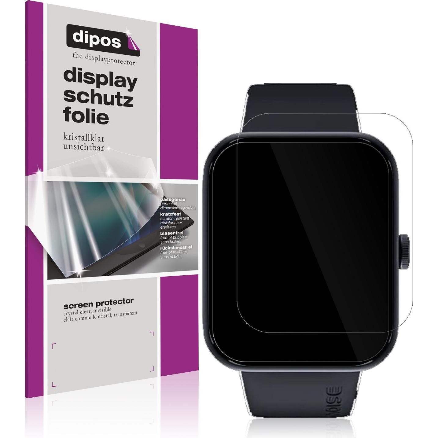 Dipos Displayschutzfolie Crystalclear, Smartwatch Schutzfolie, Transparent