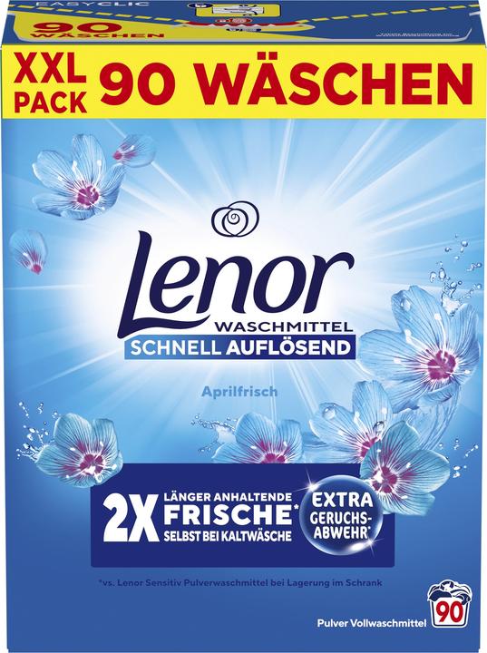Immagine prodotto Lenor WM Pulver Aprilfrisch 4.5KG Waschmittel 90 WL (90 Cicli di lavaggio, Detersivo in polvere)