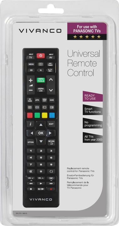 Actual product image Vivanco Rr 270 (Device-specific remote control, Infrared)
