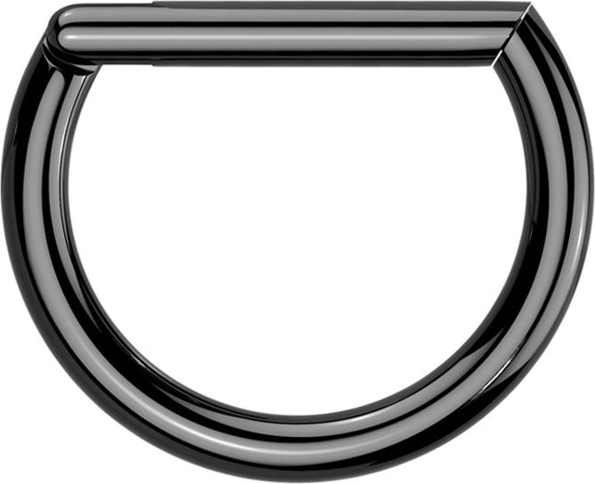 Produktbild Star Piercing Micro Segmentring klappbar schwarz Halbring (ohne Messing, Titan G23)