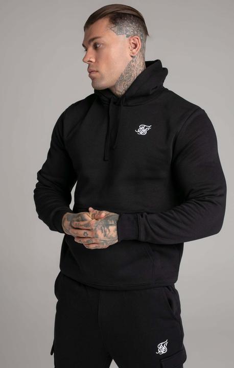 Immagine prodotto Siksilk Felpa con cappuccio Nero Essential Overhead (L)