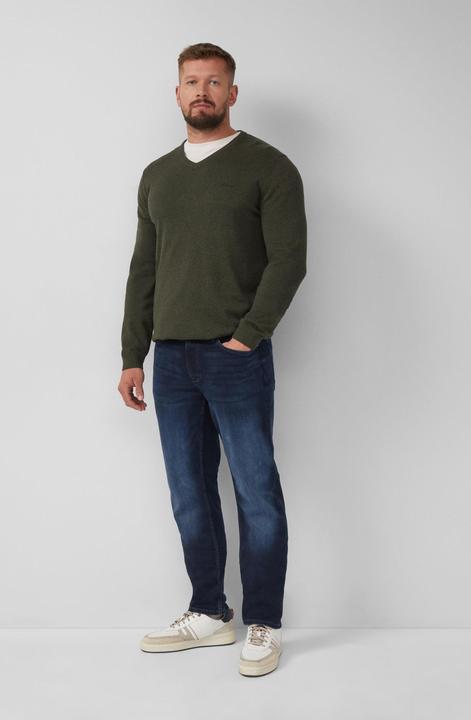 Produktbild s.Oliver Strickpullover Strickpullover mit Logo-Stickerei (XXL)