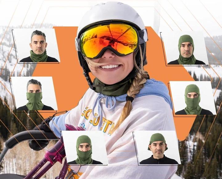 Actual product image Rockbros Qunature 13230023015 Ski-Sturmhaube Fahrrad-Motorrad-Sturmhaube Grösse L - grün