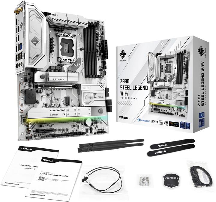 Productafbeelding AsRock Ćwiczenia praktyczne Z890 Steel Legend WiFi (LGA 1851, Intel Z890, ATX)