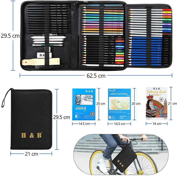 Produktbild H+B Zeichenstifte Set (75x)