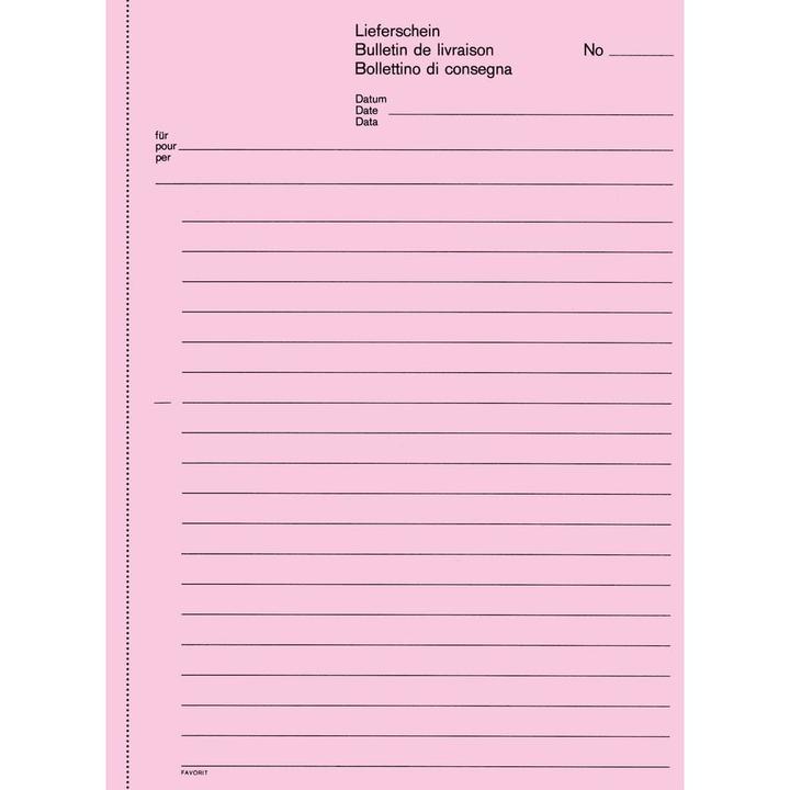 Image du produit Favorit Cahier autocopiant Bulletins de livraison avec papier autocopiant (150x)