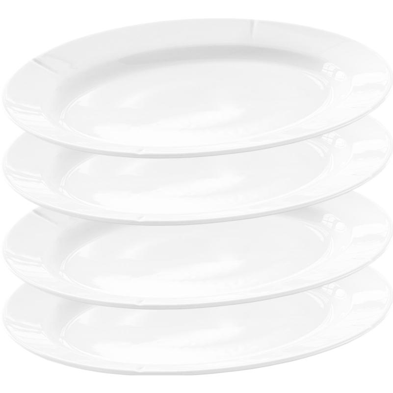Rosendahl - GC Oval plate - White - 30x23 cm - 4 pcs., Piatti, Bianco