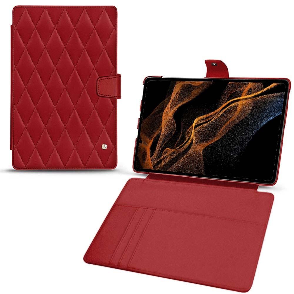 Thumbnail - Noreve Lederschutzhülle Wallet (Galaxy Tab S8+), Tablet Hülle, Rot