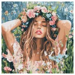 Ideyka Malen nach Zahlen - Mädchen mit einem Kranz