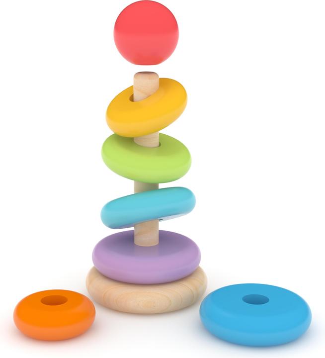 Actual product image J'adore Rainbow Wooden Ring Stacker