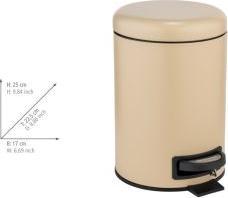 Produktbild Wenko Treteimer Leman beige matt (3 l)