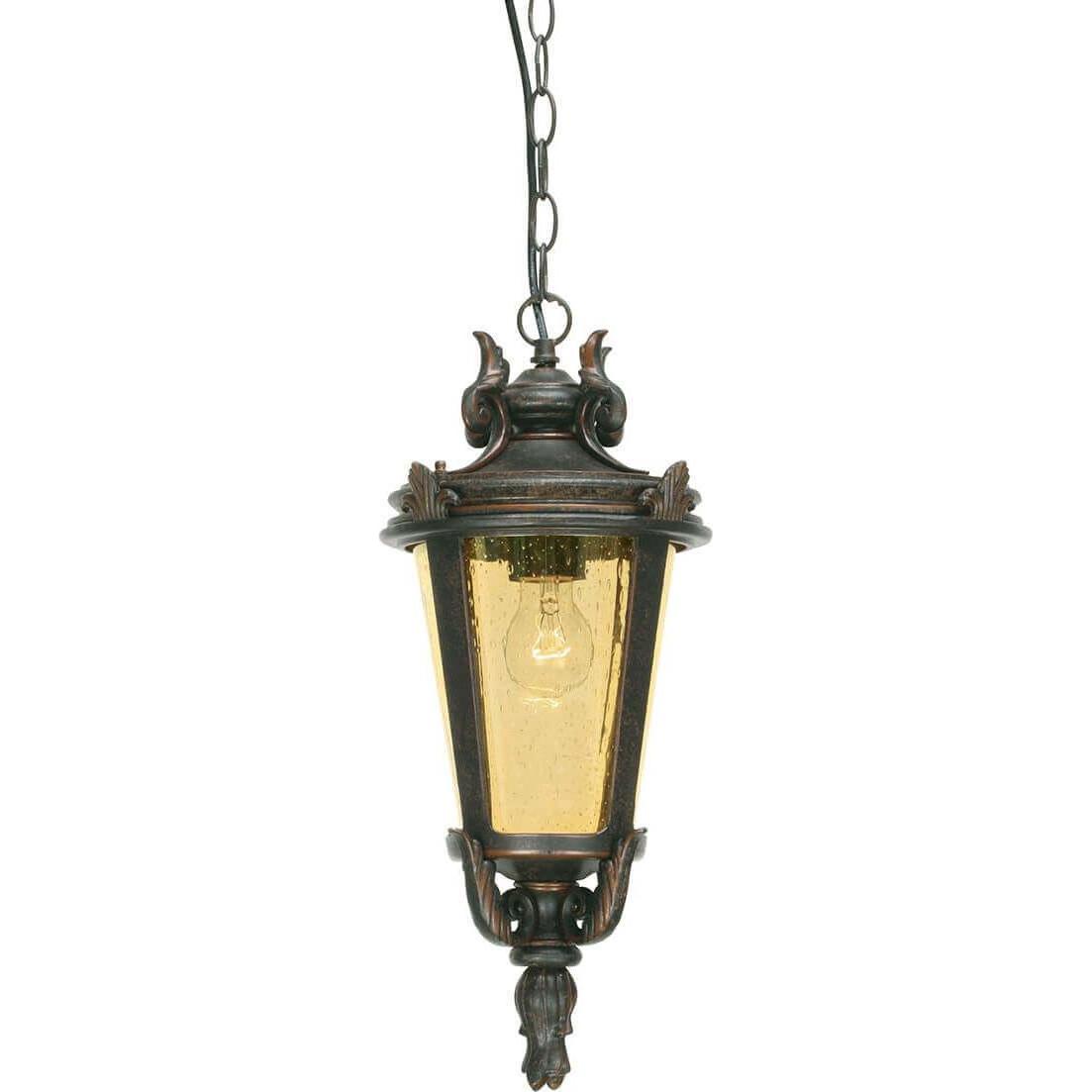 Elstead Lighting, Gartenbeleuchtung, Baltimore Aussen-Hängeleuchte E27 50cm Verwitterte Bronze (E27, IP20)