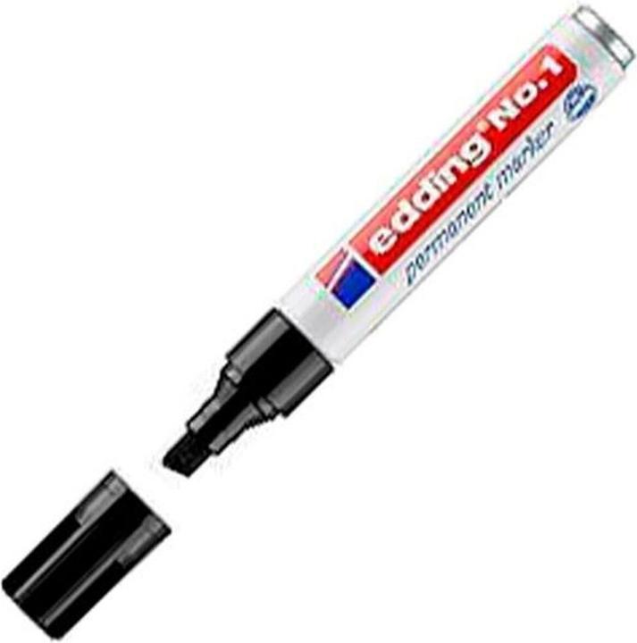 Produktbild Edding No.1 Permanent-Marker Schwarz Meissel (10x)