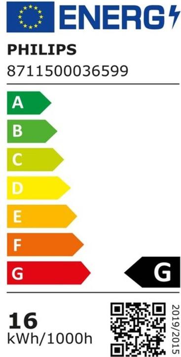 Energie-Label Philips Backofenlampe T22 (E14, 90 lm, 1 x)