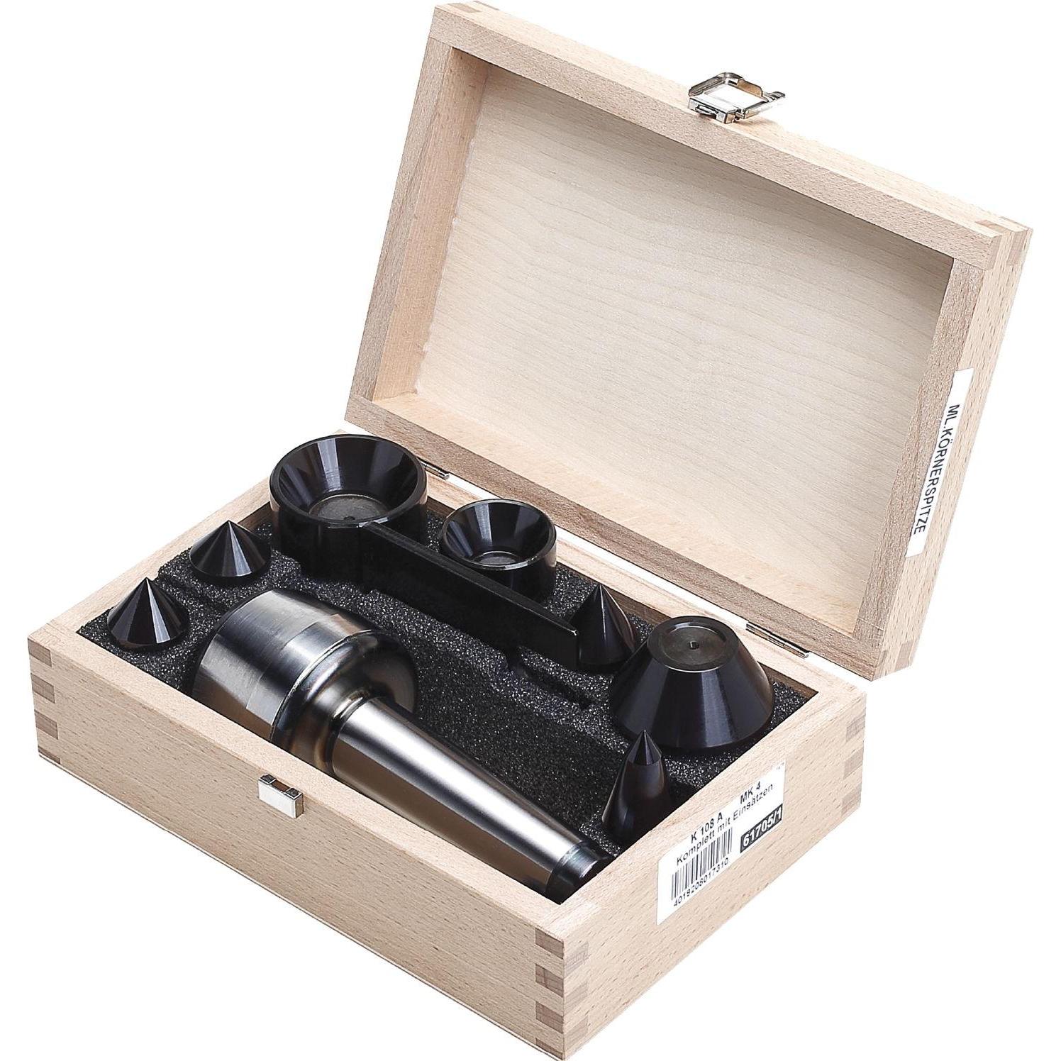 Röhm, Drehmaschine, Mitl. Zentrierspitze Type Flex mit auswechselbaren Einsätzen, MK4
