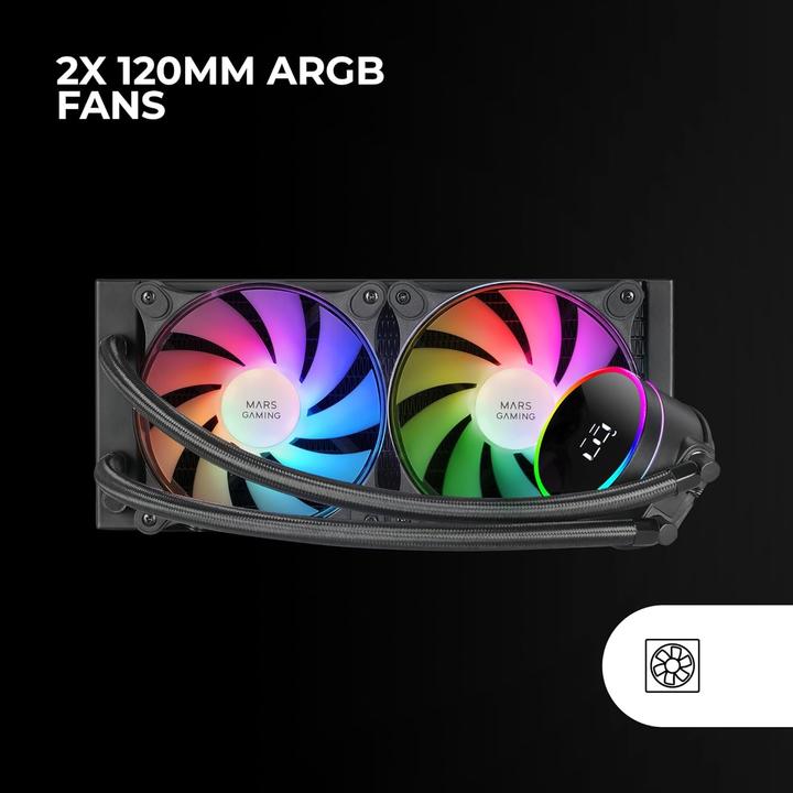 Produktbild Mars Gaming Kit Watercooling Aio Ml-Lcd RGB - 240mm (Noir)