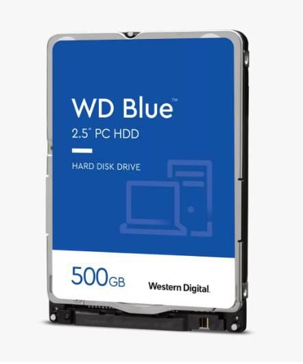 Actual product image WD Blue Mobile 500GB HDD SATA (0.50 TB, 2.5")