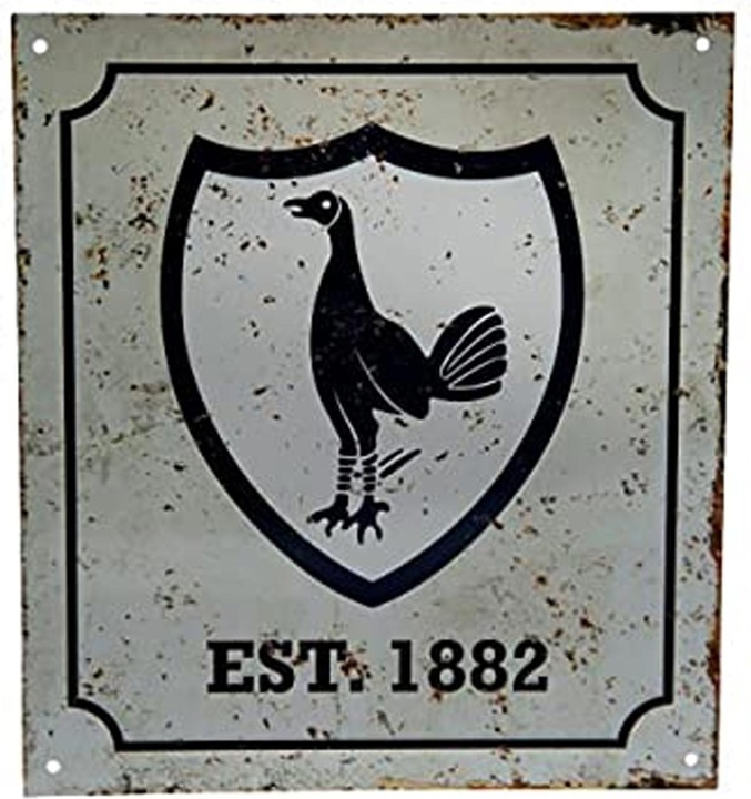 Produktbild Tottenham Hotspur FC offizielles Retro Logo Schild (23 x 25 cm)