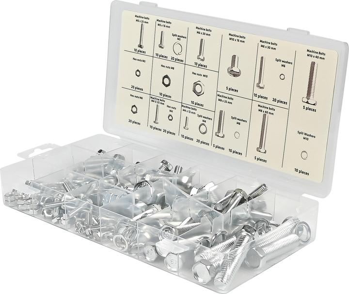 Benson Bolt and nut selection (10 x 40 mm, 4 x 12 mm, 4 x 20 mm, 5 x 16 mm, 5 x 25 mm, 6 x 20 mm, 6 x 30 mm, 8 x 25 mm, 8 x 40 mm)
