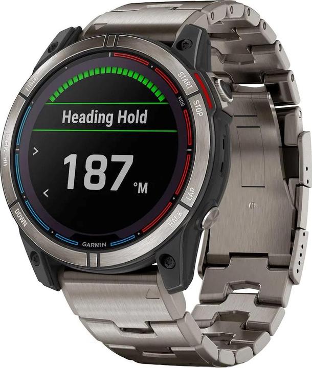 Productafbeelding Garmin quatix 7X Sapphire Solar Titan" GPS Smartwatch voor op zee (51 mm)