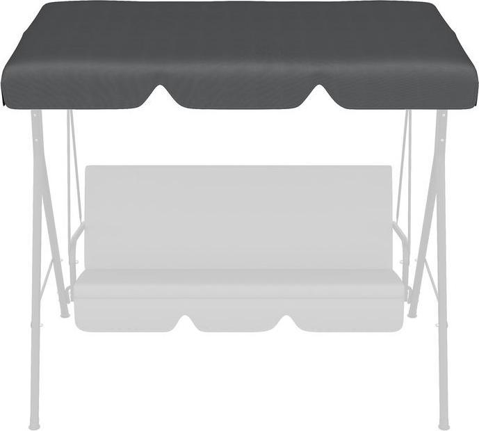 Produktbild Swisshandel24 Hollywoodschaukel Ersatzdach Dachbezug für 3-Sitzer, Sonnendach, Dunkelgrau