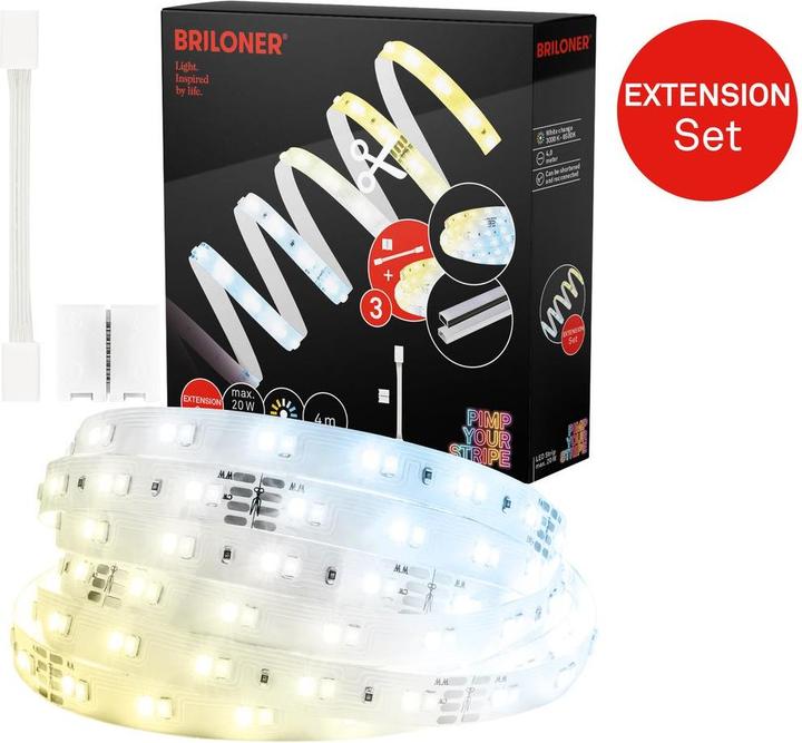 Immagine prodotto Briloner BL7000 Ergänzungs-Set CCT LED Stripe, 448xLED, 4m (12 cm, Interno)
